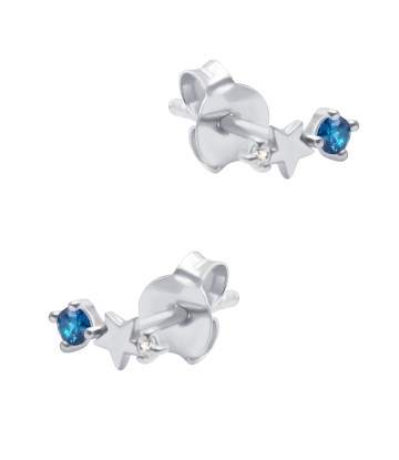 December Birthstone Silver Stud Earring STS-6807